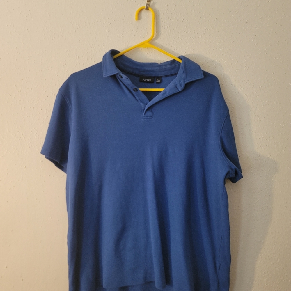 Mens APT.9 Blue Polo